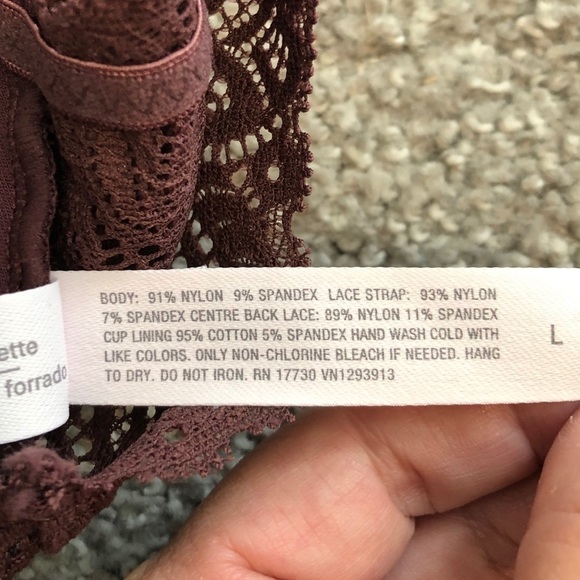 Women's T-Back Bralette/ by Auden/ NWOT/ BURGUNDY - Picture 10 of 11